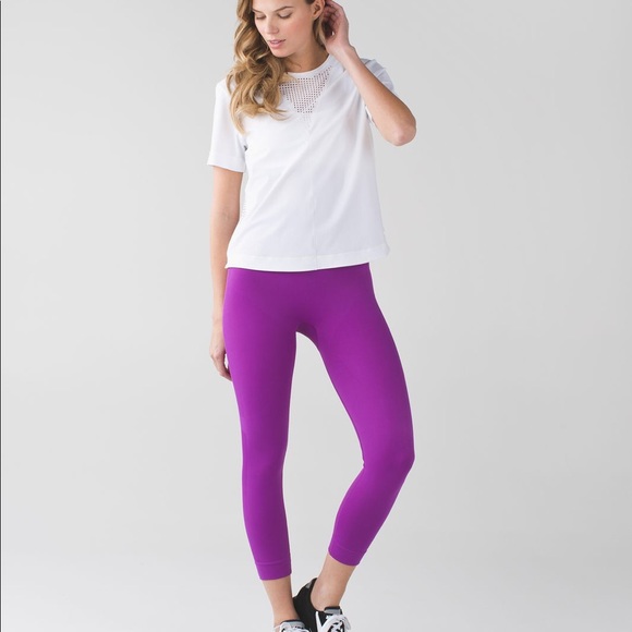 lululemon athletica Pants - Lululemon Zone in crop purple size 4